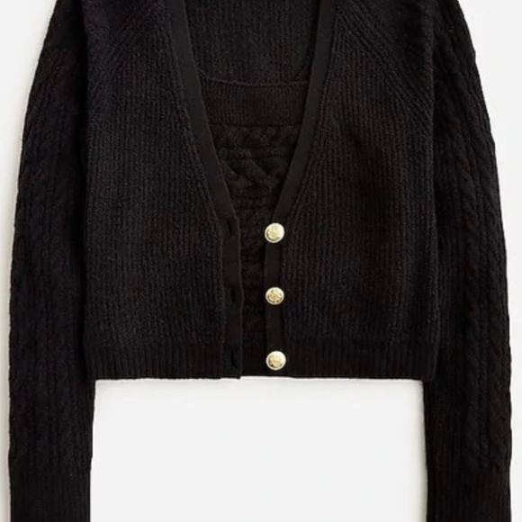 SUPERSOFT CROPPED CABLE-KNIT SWEATER-TANK SET - Picture 4 of 5